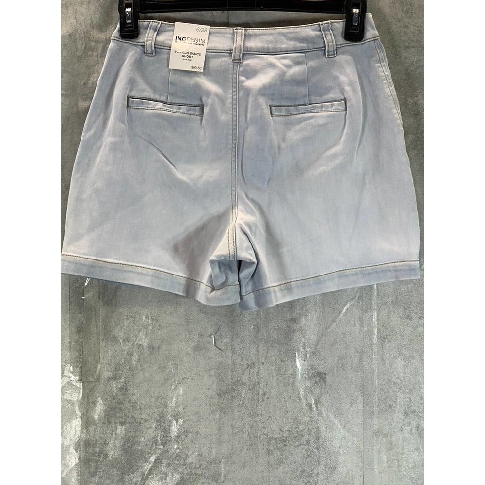 INC International Concepts Women's LT Indigo High-Rise Patch-Pocket Short SZ6/28 - Picture 2 of 12
